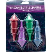 Diamond Top Silicone Wine Stoppers, 4ct