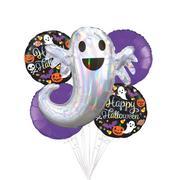 Ghostly Happy Halloween Balloon Bouquet, 5pc