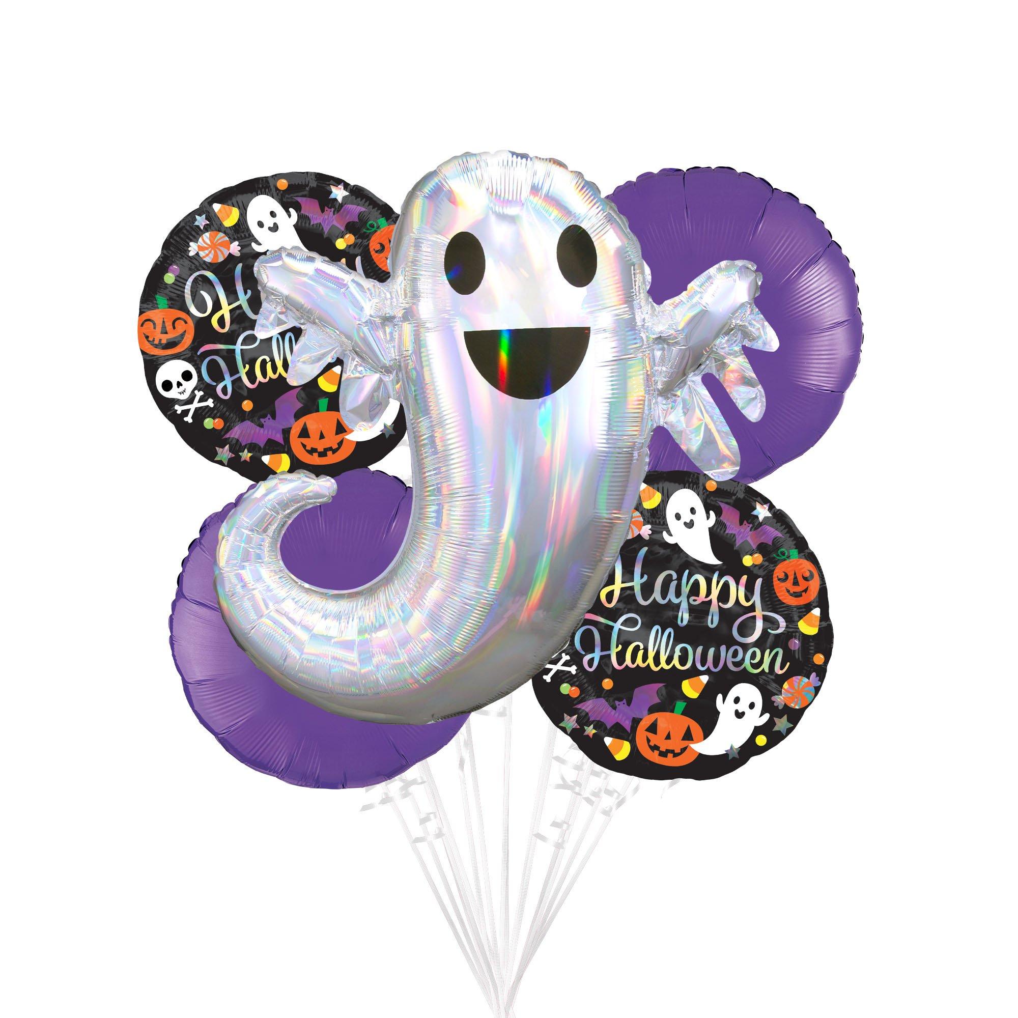 Ghostly Happy Halloween Balloon Bouquet, 5pc | Party City