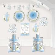 Blue My First Communion Room Decorating Kit, 10pc