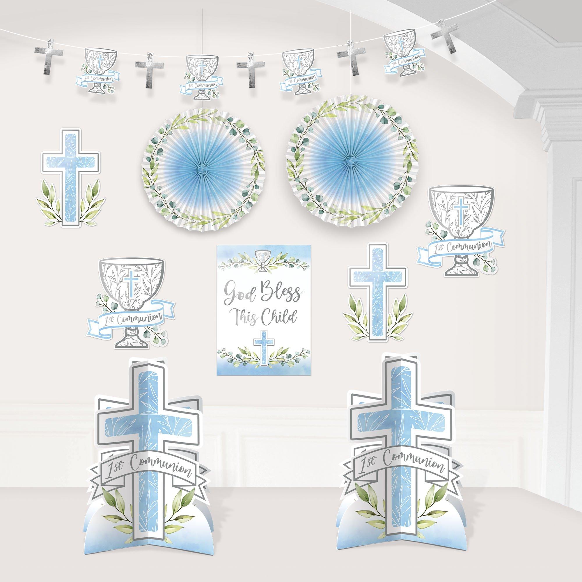 First communion best sale decorations boy