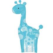Blue Safari Giraffe It's a Boy Foil Balloon Bouquet, 13pc