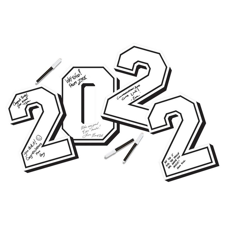 2022 Graduation Cardboard Autograph Numbers, 15in x 21.6in, 4ct
