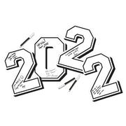 2022 Graduation Cardboard Autograph Numbers, 15in x 21.6in, 4ct