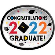 Class of 2022 Graduation Oval Paper Plates, 12in x 10in, 20ct