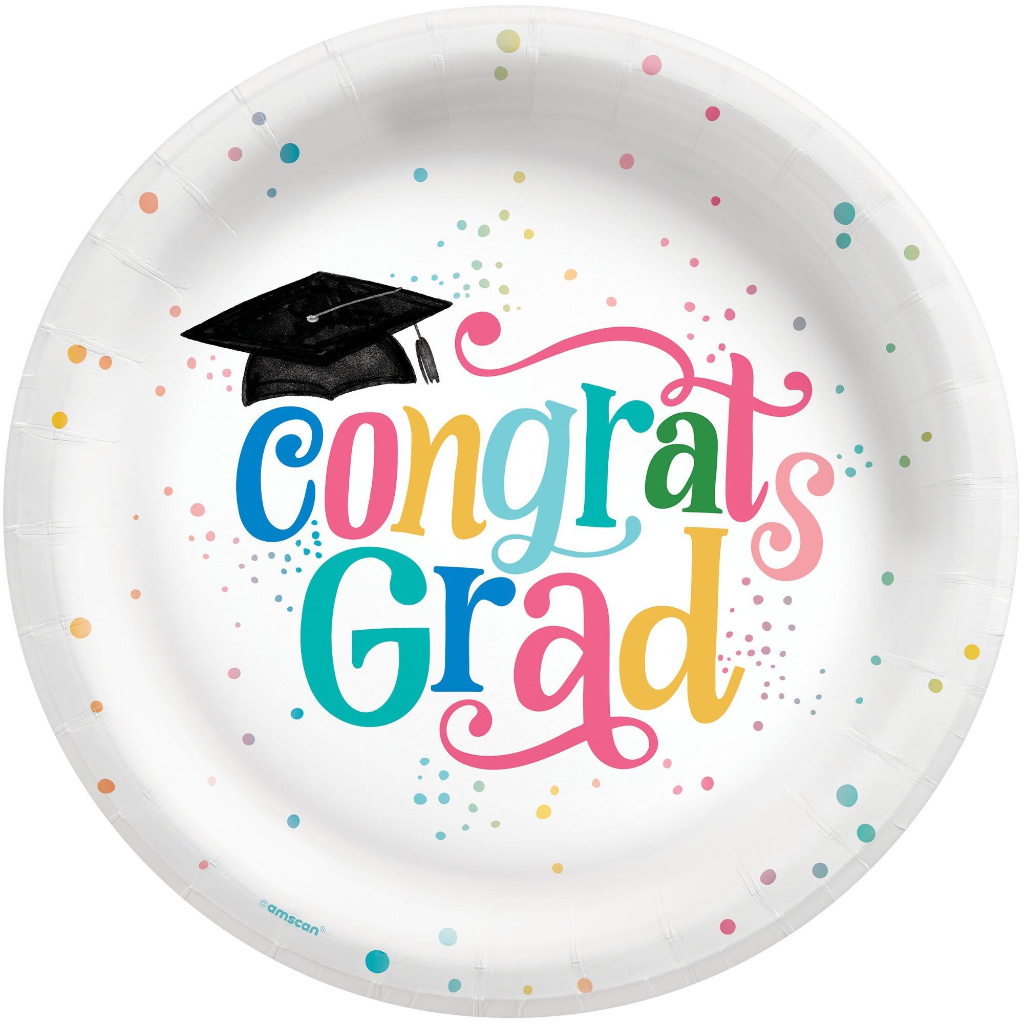 Follow Your Dreams Graduation Paper Dinner Plates, 10in, 20ct Party City