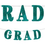Sequin Follow Your Dreams Teal Grad Cardstock & Rope Letter Banner, 12ft