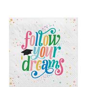 Follow Your Dreams Graduation Paper Lunch Napkins, 6.5in, 40ct
