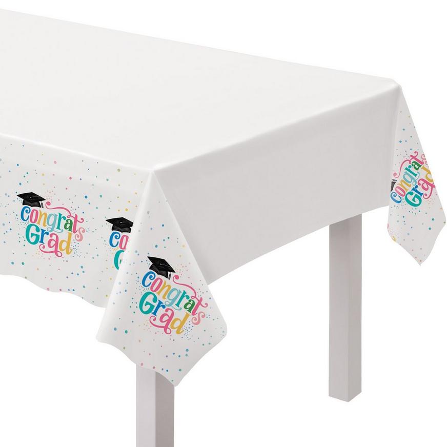 Follow Your Dreams Graduation Plastic Table Cover, 54in x 102in