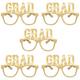 Metallic Gold Grad Plastic Glasses, 6ct