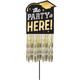 Black, Silver & Gold Graduation Party Yard Stake, 16in x 27.5in