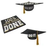 Black & Gold Done! Oversized Fabric Graduation Cap