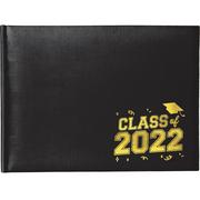 Black 2022 Graduation Paper Guest Book, 8.25in x 6.1in