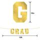 Metallic Gold Grad Cardstock & Rope Letter Banner, 12ft