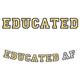 Metallic Gold & Silver Educated AF Graduation Cardstock & String Letter Banner, 12ft