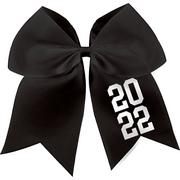 Oversize Black 2022 Graduation Satin Bow, 6in x 9in