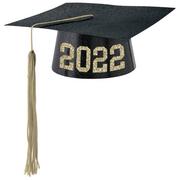 Glitter Black & Gold 2022 Miniature Graduation Cap