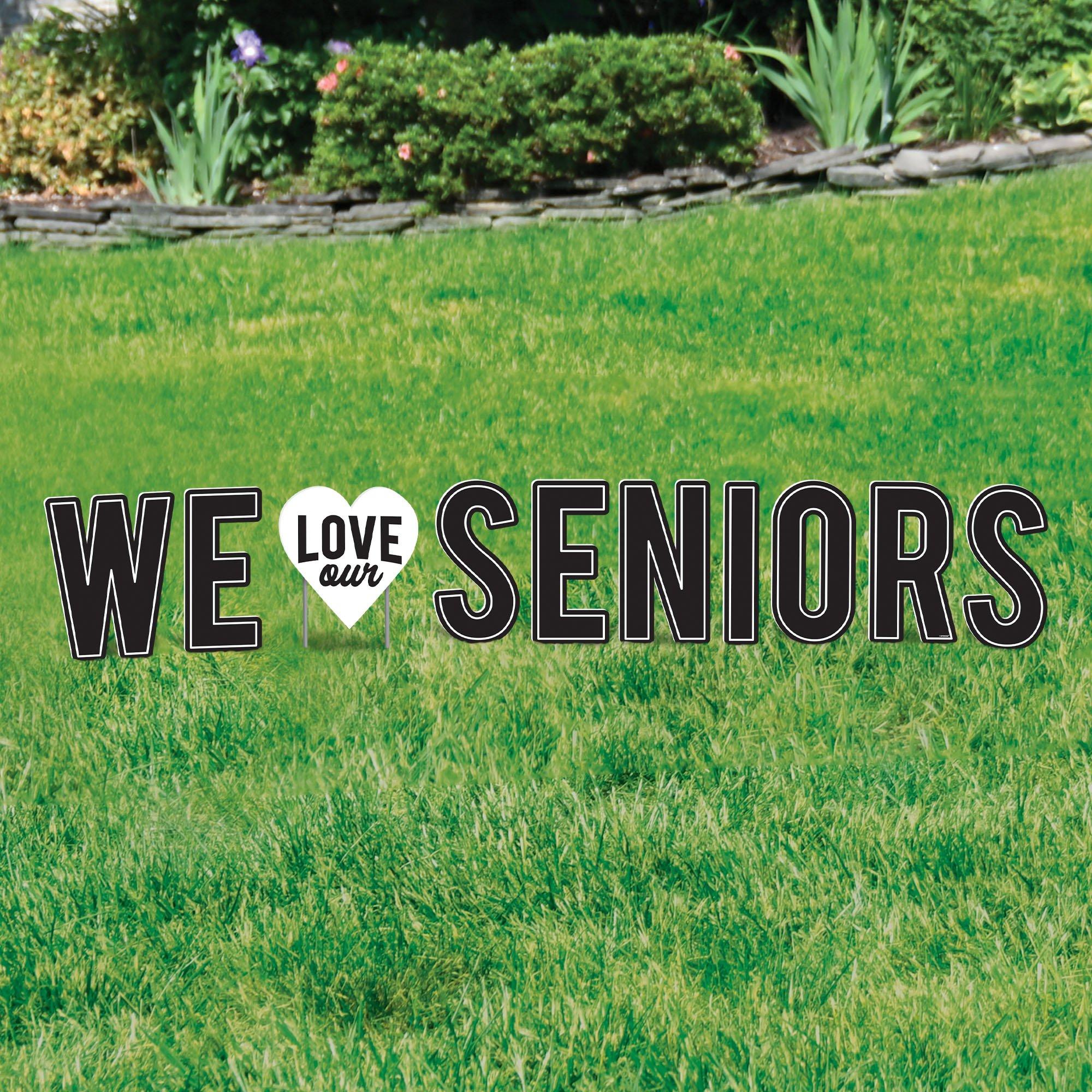 We Love Our Seniors Graduation Corrugated Plastic Yard Sign Party City