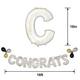 Air-Filled Congrats Gold Confetti Balloon Phrase Banner, 16in Letters