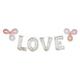 Air-Filled Love Gold Confetti Balloon Phrase Banner, 16in Letters