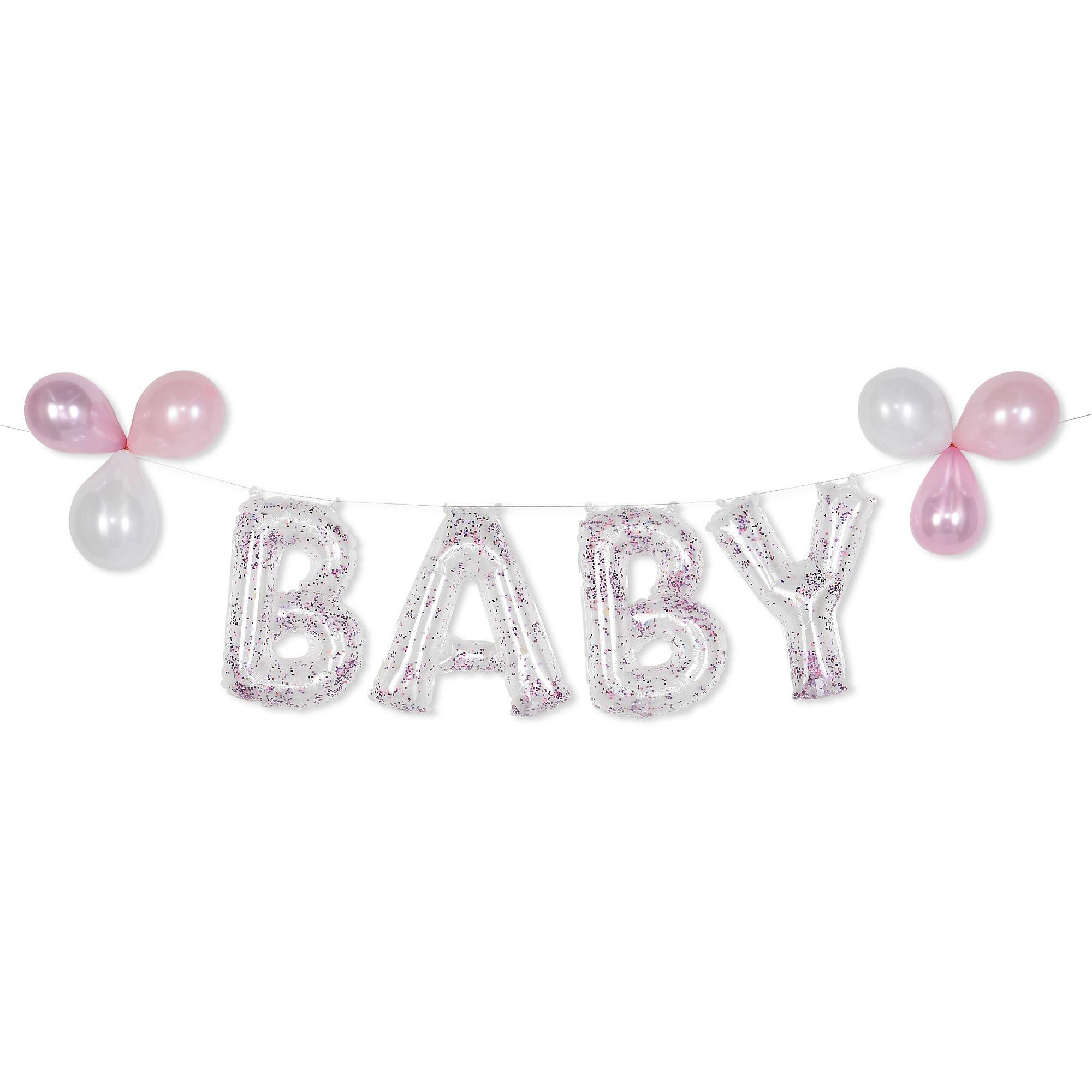 Balloons that spell out baby new arrivals