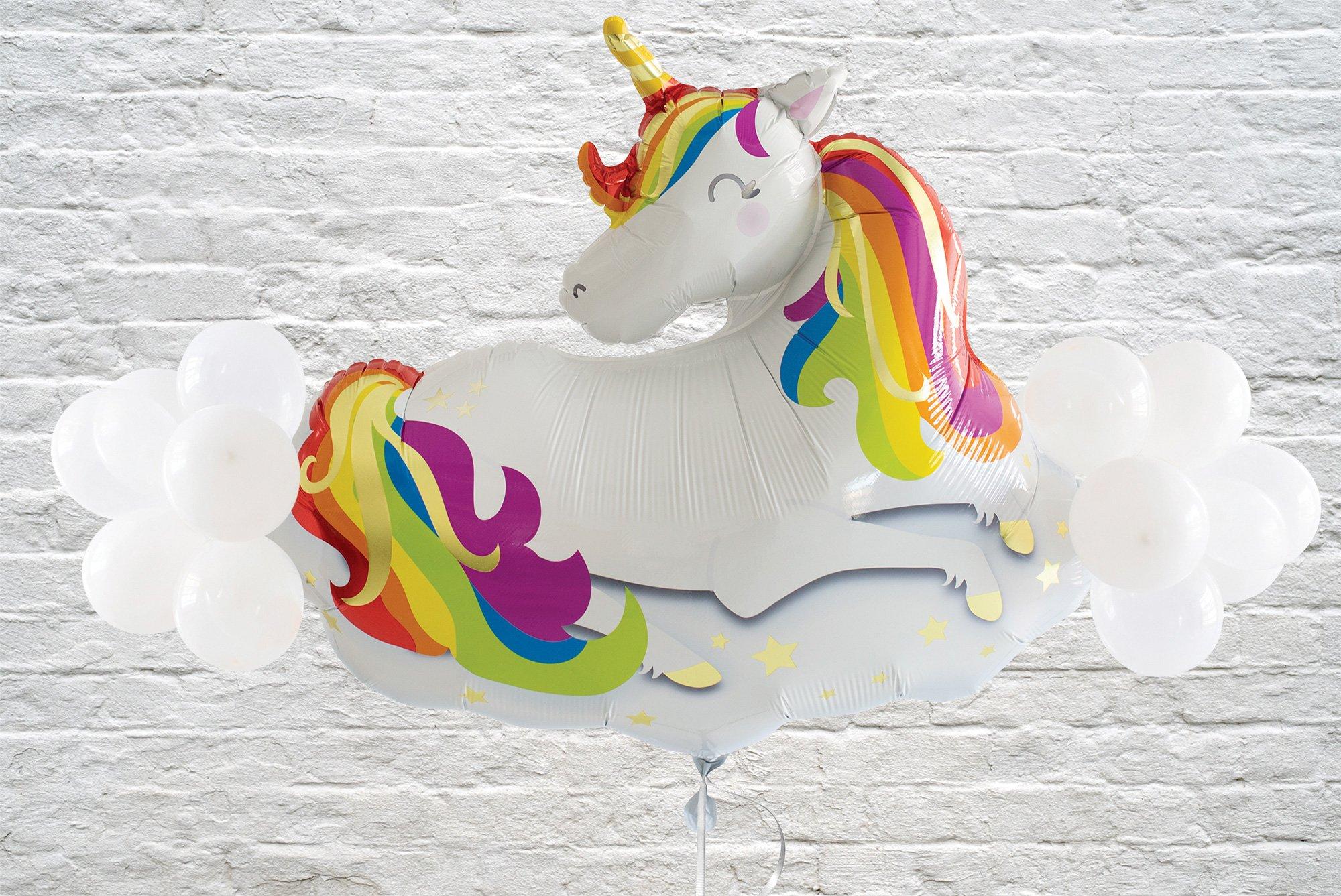 Betallic 54 Glitter Rainbow Unicorn Shape Mylar Balloon : : Toys &  Games
