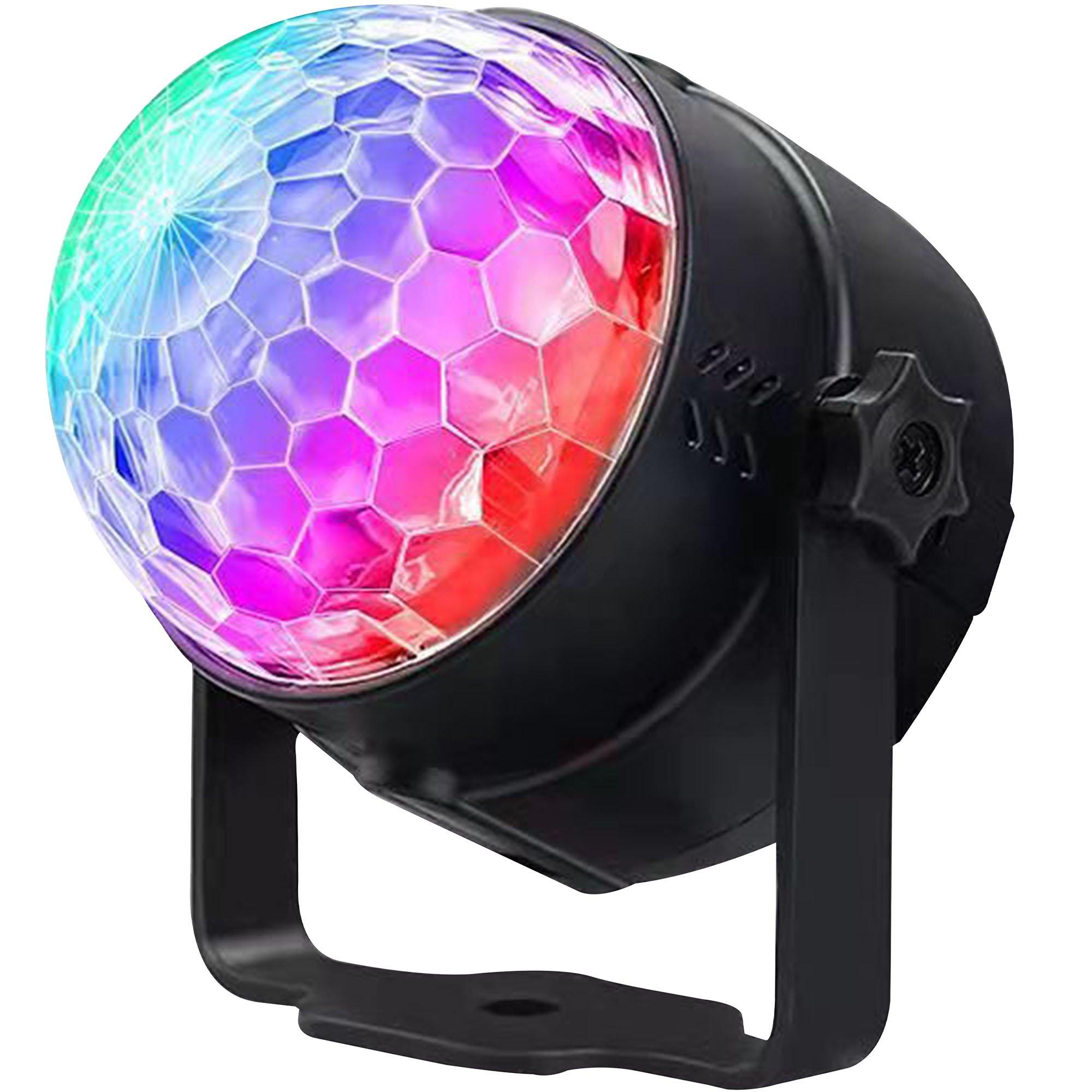 Projecteur LED disco 3 W à motifs mobiles et 3 coloris