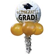 Air-filled Glitter Congrats Grad Foil & Latex Balloon Yard Sign, 5.1ft
