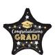 Black Congratulations Grad Star Foil Balloon, 19in
