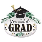 Satin Ivy & Stars You Did It Grad Foil Balloon, 34in x 29in