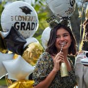 Glitter Congrats Grad Balloon Bouquet, 5pc