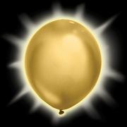 15ct, 12in, Illooms Light-Up Black, Silver & Gold LED Balloons
