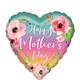 Ombre Floral Happy Mother's Day Heart Foil Balloon, 17in