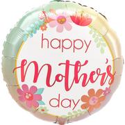 Ombre Border Floral Happy Mother's Day Foil Balloon, 17in