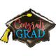 Congrats Grad Cap-Shaped Balloon, 31in