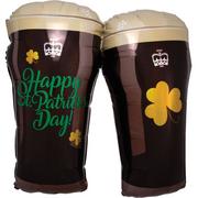 Beer Glasses Happy St. Patrick's Day Foil Balloon, 26in x 28in