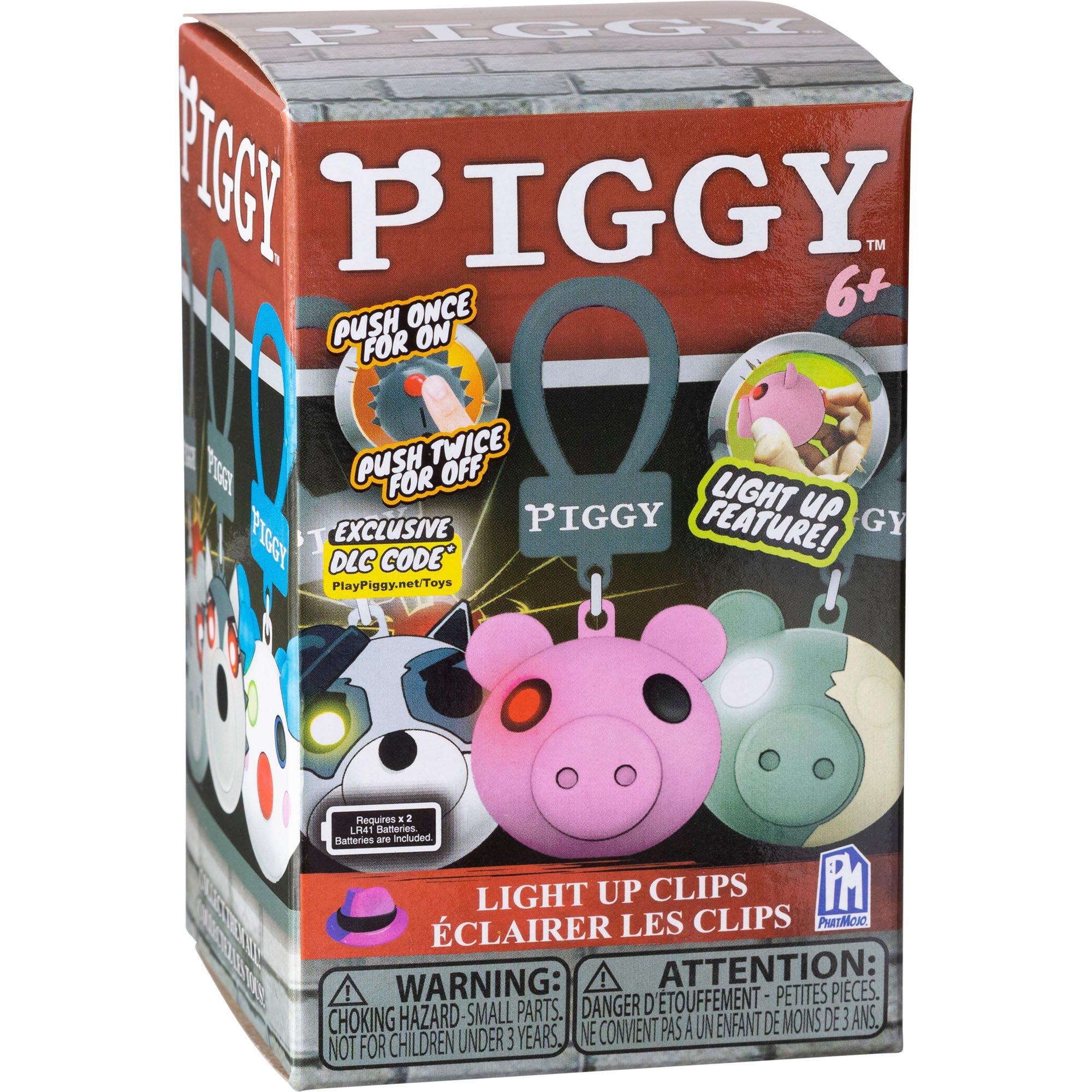  Piggy Blind Box Party Favors - 3 Pk Piggy Mystery Light Up  Keychain Plus Pin