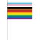 Rainbow LGBTQ Fabric & Plastic Flag, 9in x 14.5in