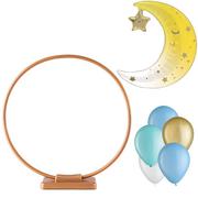 Air-Filled Blue Moon & Star Tabletop or Hangable Balloon Hoop Kit