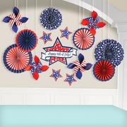 Patriotic Pinwheels & Fans Decorating Kit, 15pc