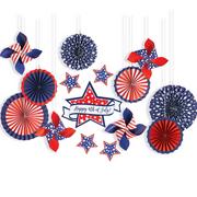 Patriotic Pinwheels & Fans Decorating Kit, 15pc