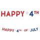 Happy Fourth of July Glitter Letter Banner, 12ft