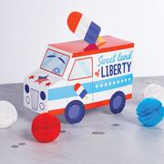 Patriotic Ice Cream Truck Table Centerpiece Kit, 4pc