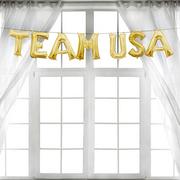 DIY Air-Filled Gold Team USA Olympics Balloon Phrase, 13in Letters, 7pc