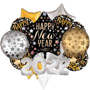 Happy 2022 New Year's Balloon Bouquet, 11pc