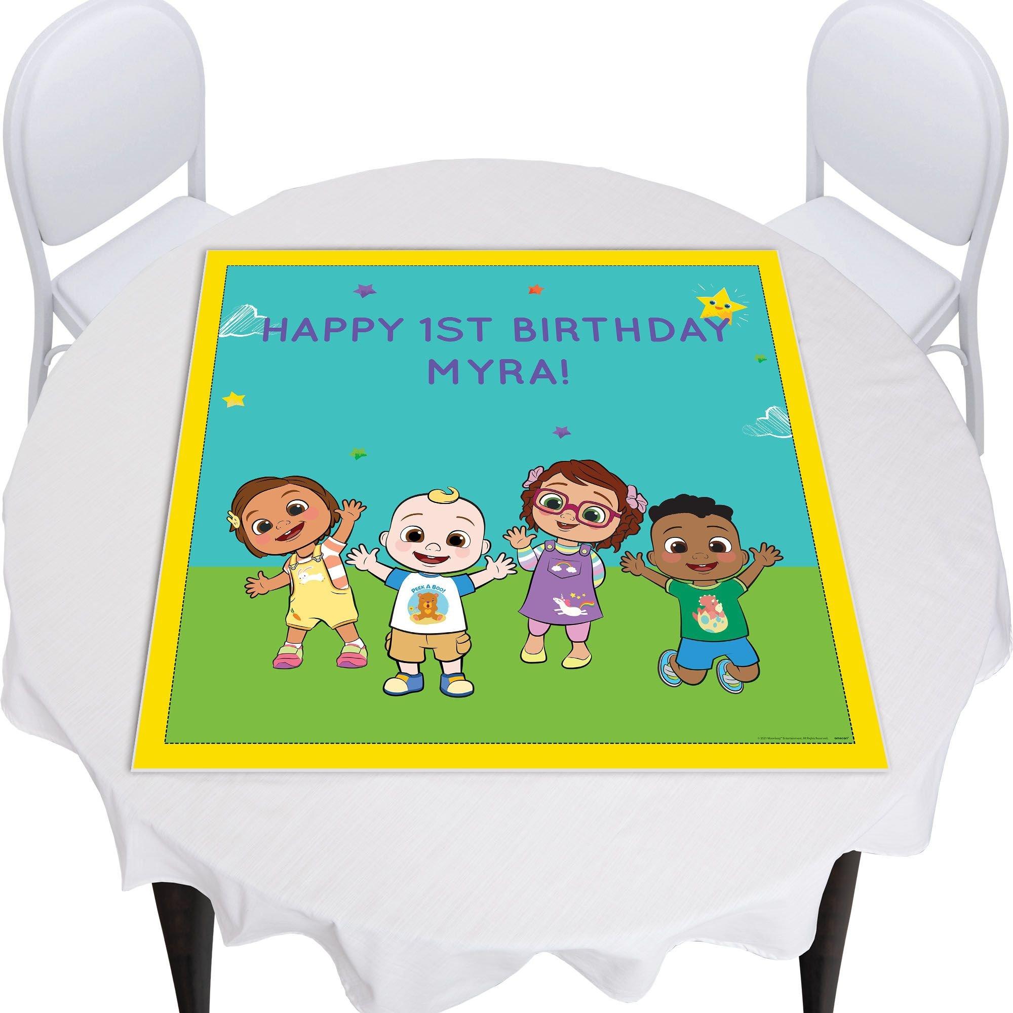 Custom Vinyl Square Table Topper, 40in x 40in Party City