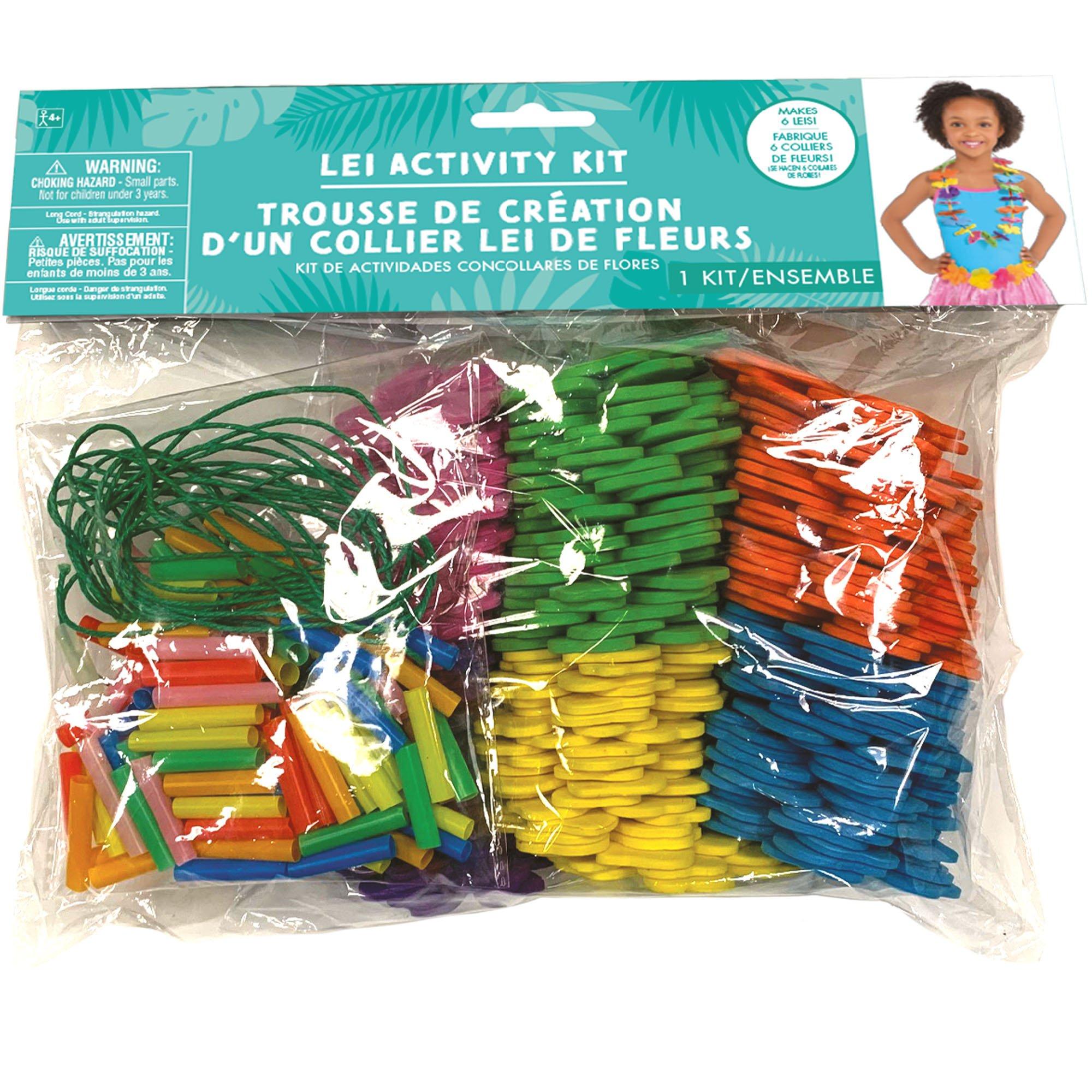 Multicolor Foam Flower Lei Activity Kit for 6 Party City