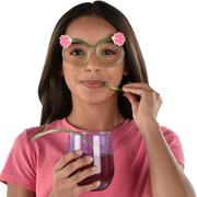 Multicolor Summer Straw Glasses, 6ct