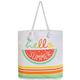 Hello Summer Canvas Tote Bag, 17.5in x 16.25in