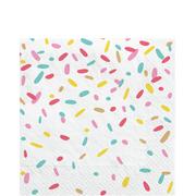 Multicolor Sprinkles Paper Lunch Napkins, 6.5in, 16ct - Summer Sweets